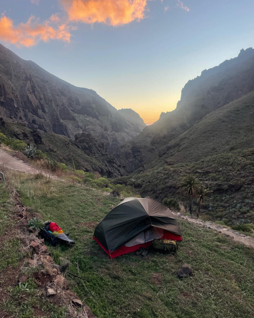 Slapen in een canyon